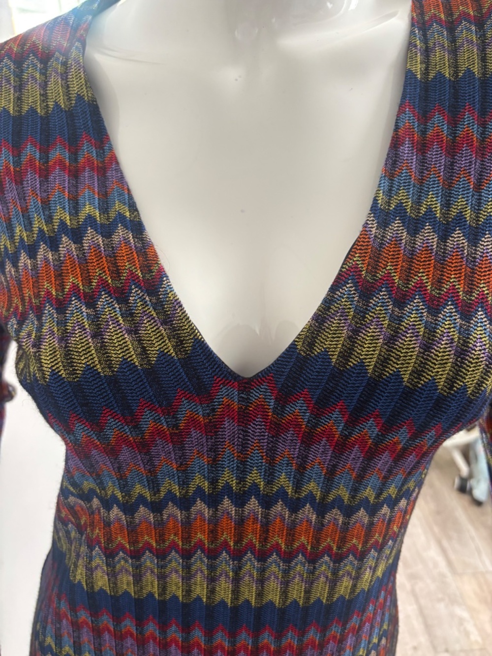 Ramy Brook Multi color Long Sleeve Mini Dress - Picture 2 of 4